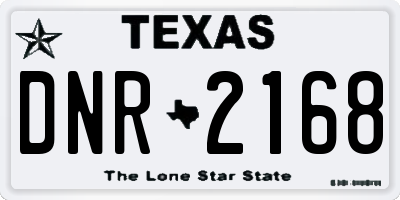 TX license plate DNR2168