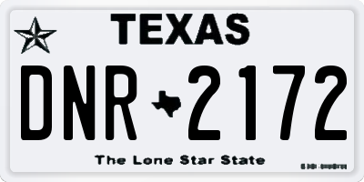 TX license plate DNR2172