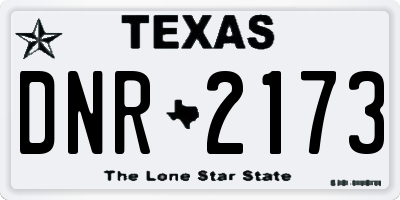 TX license plate DNR2173