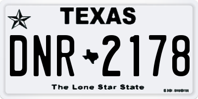 TX license plate DNR2178