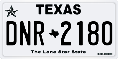 TX license plate DNR2180