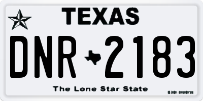 TX license plate DNR2183