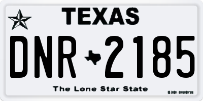 TX license plate DNR2185