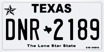 TX license plate DNR2189
