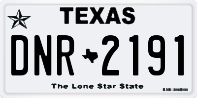 TX license plate DNR2191