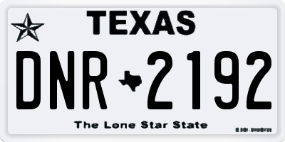 TX license plate DNR2192