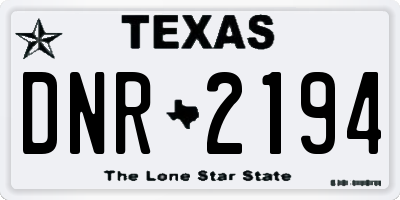 TX license plate DNR2194