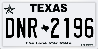 TX license plate DNR2196