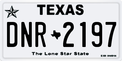 TX license plate DNR2197