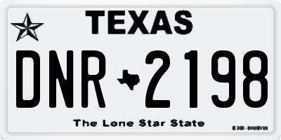 TX license plate DNR2198
