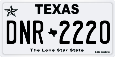 TX license plate DNR2220