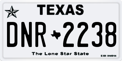 TX license plate DNR2238