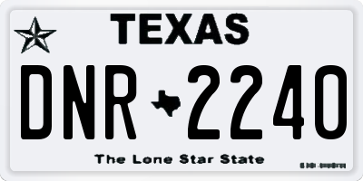 TX license plate DNR2240