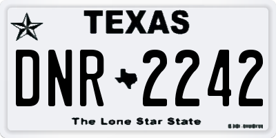 TX license plate DNR2242