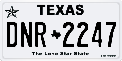 TX license plate DNR2247