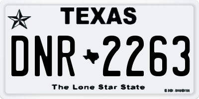 TX license plate DNR2263