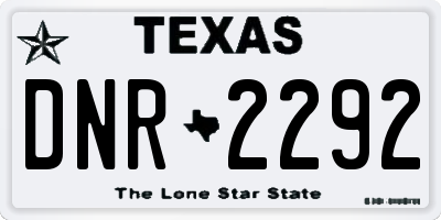 TX license plate DNR2292
