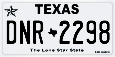TX license plate DNR2298