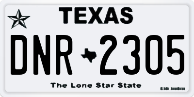 TX license plate DNR2305