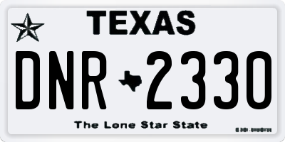 TX license plate DNR2330
