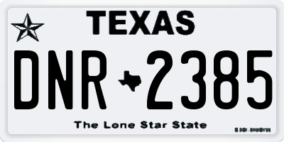 TX license plate DNR2385