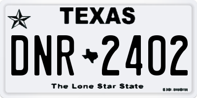 TX license plate DNR2402