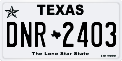 TX license plate DNR2403