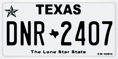 TX license plate DNR2407