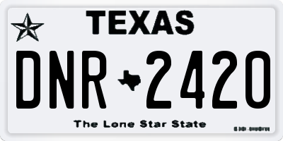 TX license plate DNR2420