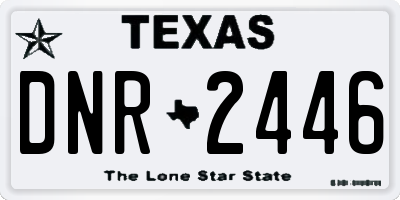 TX license plate DNR2446