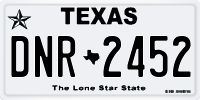 TX license plate DNR2452