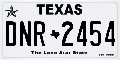 TX license plate DNR2454