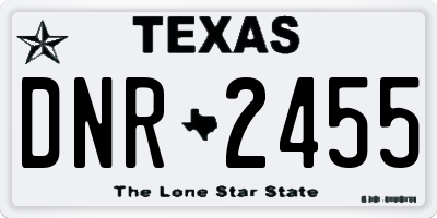 TX license plate DNR2455