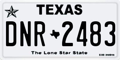 TX license plate DNR2483