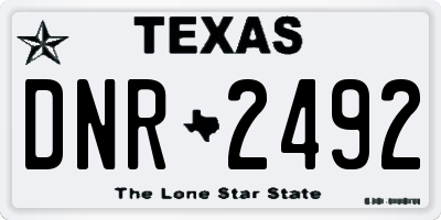 TX license plate DNR2492