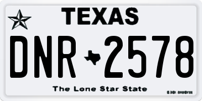 TX license plate DNR2578