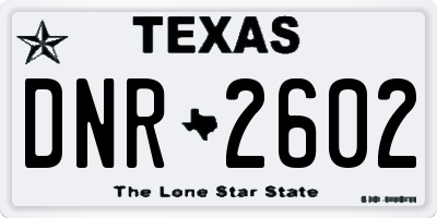 TX license plate DNR2602
