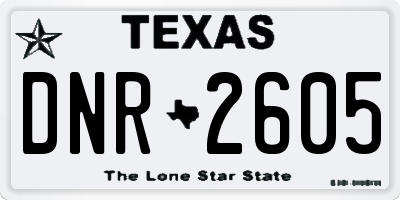 TX license plate DNR2605