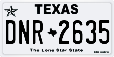 TX license plate DNR2635