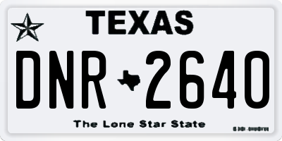 TX license plate DNR2640