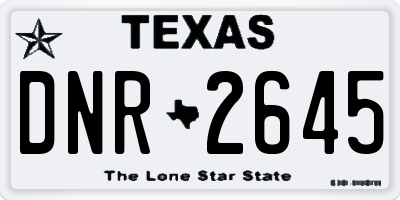 TX license plate DNR2645