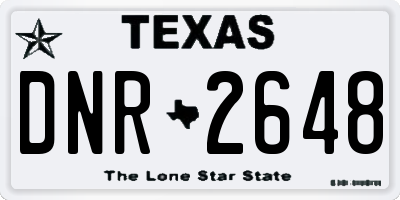 TX license plate DNR2648