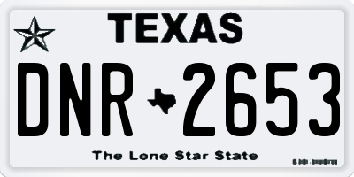 TX license plate DNR2653
