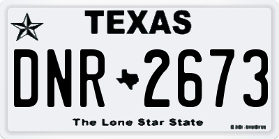 TX license plate DNR2673