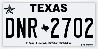 TX license plate DNR2702