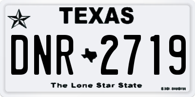 TX license plate DNR2719