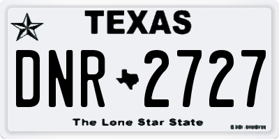 TX license plate DNR2727