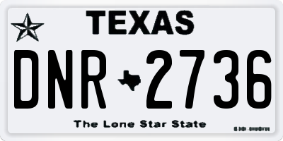 TX license plate DNR2736
