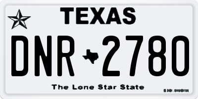TX license plate DNR2780
