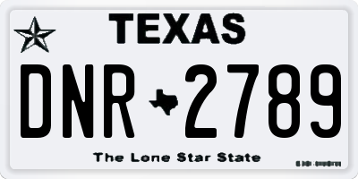 TX license plate DNR2789